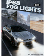 Termitor 9006/HB4 Fog Lights Bulb, 50000LM 500% Ultra-Bright 6500K White, 1:1 Mini Size, CANbus Ready, Plug and Play, Pack of 2
