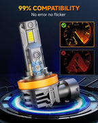 FAHREN Upgraded H11/H9/H8 LED Bulbs,30000LM 800%  6500K Cool White