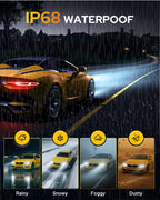 FAHREN H7 fog light bulbs, 60000LM 12X -Upgraded Brightness, 70,000 Hours Lifespan, Real 1:1 Halogen Mini Size, 6500K Cool White, 1:1 Mini Size, Plug and Play, Pack of 4 (2025 Updated)