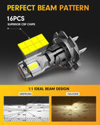 FAHREN 𝐁𝐫𝐢𝐠𝐡𝐭𝐞𝐬𝐭-𝐆𝐞𝐧 H7 LED Bulbs, 𝟔𝟎,𝟎𝟎𝟎𝐋𝐌 𝟏𝟐𝟎𝟎% Brighter, 6500K Cool White, Truly Plug and Play H7 Light Bulbs, CAN-Bus Ready, No extra Adapter Required, Pack of 2