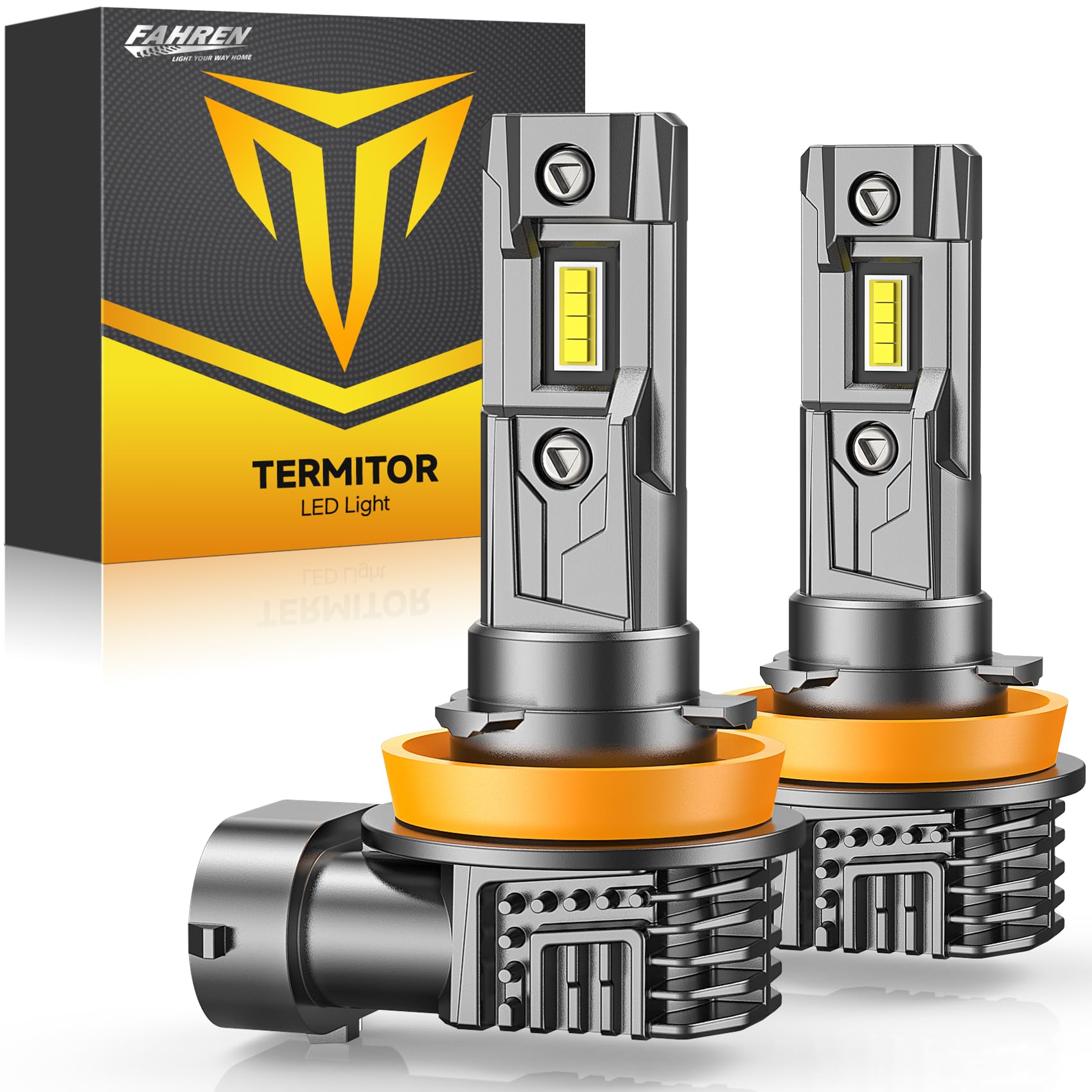 FAHREN 𝐁𝐫𝐢𝐠𝐡𝐭𝐞𝐬𝐭-𝐆𝐞𝐧 H7 LED Bulbs, 𝟔𝟎,𝟎𝟎𝟎𝐋𝐌 𝟏𝟐𝟎𝟎% Brighter, 6500K Cool White, Truly Plug and Play H7 Light Bulbs, CAN-Bus Ready, No extra Adapter Required, Pack of 2