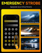 Latest 9005/HB3 Smart Light Bulbs, Up 15X 0-90,000LM Variable Brightness, 3000K to 6500K Variable Color, App Control One-touch Driving Mode Switching, 360° Adjustable Quick Install, Pack of 2