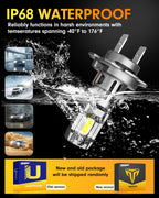 FAHREN 𝐁𝐫𝐢𝐠𝐡𝐭𝐞𝐬𝐭-𝐆𝐞𝐧 H7 LED Bulbs, 𝟔𝟎,𝟎𝟎𝟎𝐋𝐌 𝟏𝟐𝟎𝟎% Brighter, 6500K Cool White, Truly Plug and Play H7 Light Bulbs, CAN-Bus Ready, No extra Adapter Required, Pack of 2