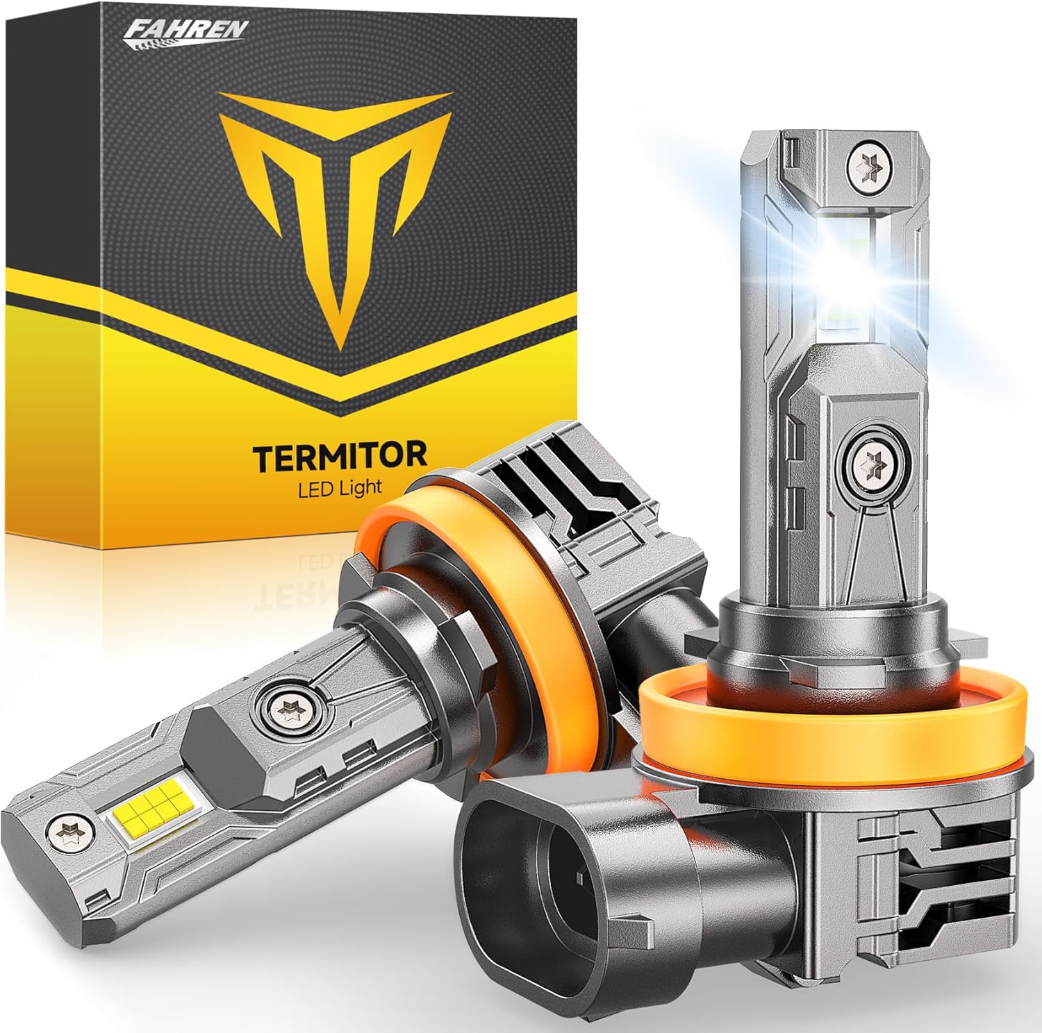 FAHREN Upgraded H11/H9/H8 LED Bulbs,30000LM 800%  6500K Cool White