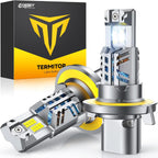 FAHREN 9008/H13 Fog Light Bulbs, 70000LM High Brightness, 32 CSP Chips, 6500K Cool White, Plug and Play, 1:1 Halogen Size, IP68 Waterproof, Long Lifespan, Pack of 2