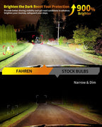 900% brighter upgraded 9005 9006 LED bulbs plug and play