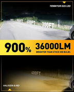 D2S/D2R LED Bulbs, 36,000LM, 900% Brighter, 6500K Cool White, 1:1 HID Size