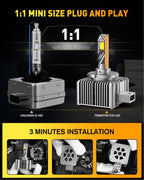 D3S LED Bulbs, 36000LM 900% Brightness 6500K Cool White