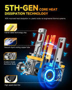 Termitor H11/H9/H8 LED Bulbs, 70,000LM, 1200% Brighter, 6500K (H11 Fog Light)