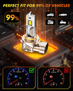 9005/9006 LED Bulb Combo, 60,000LM, 6500K Cool White, Fog & Off-Road Lights