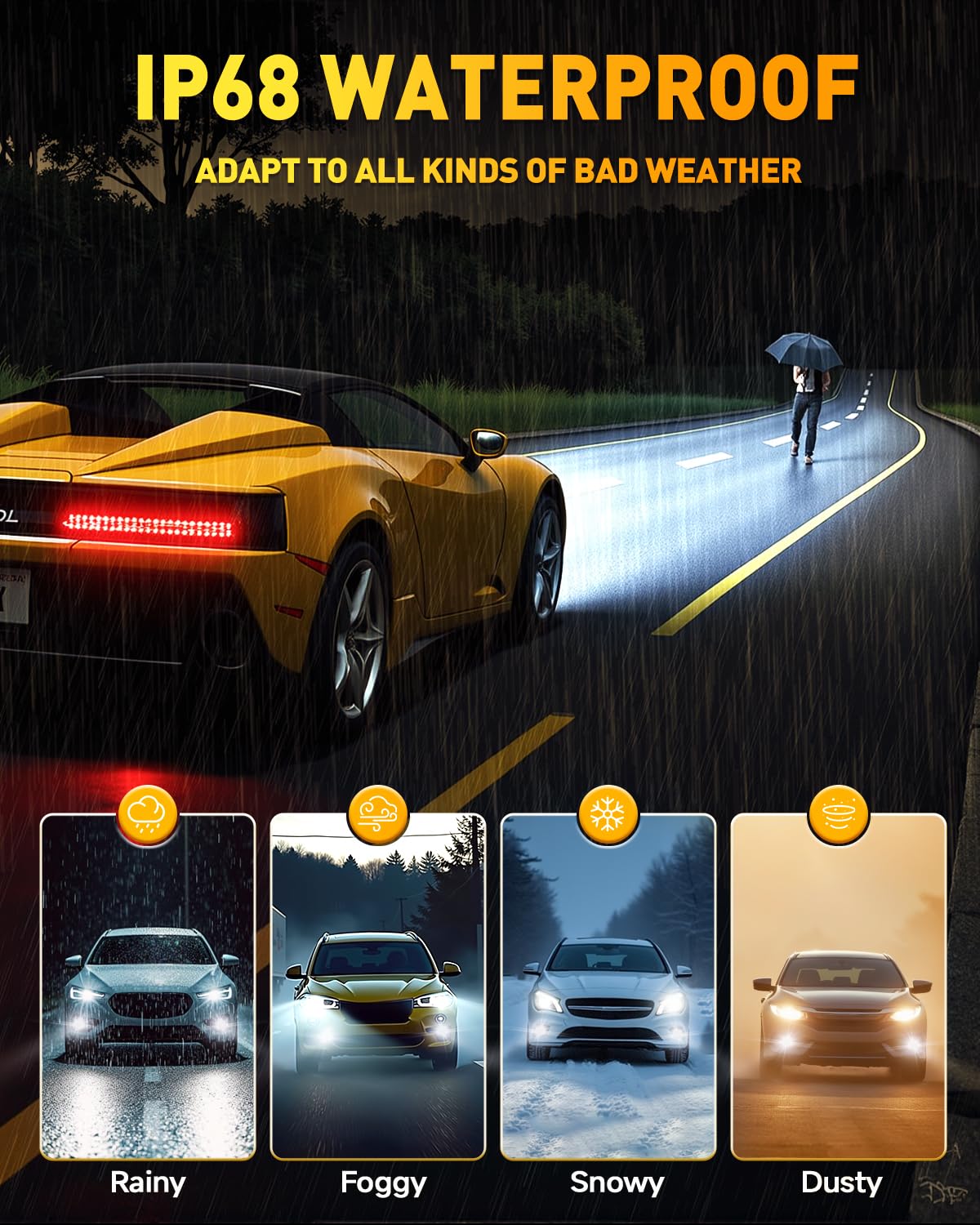 D3S LED Bulbs, 36000LM 900% Brightness 6500K Cool White
