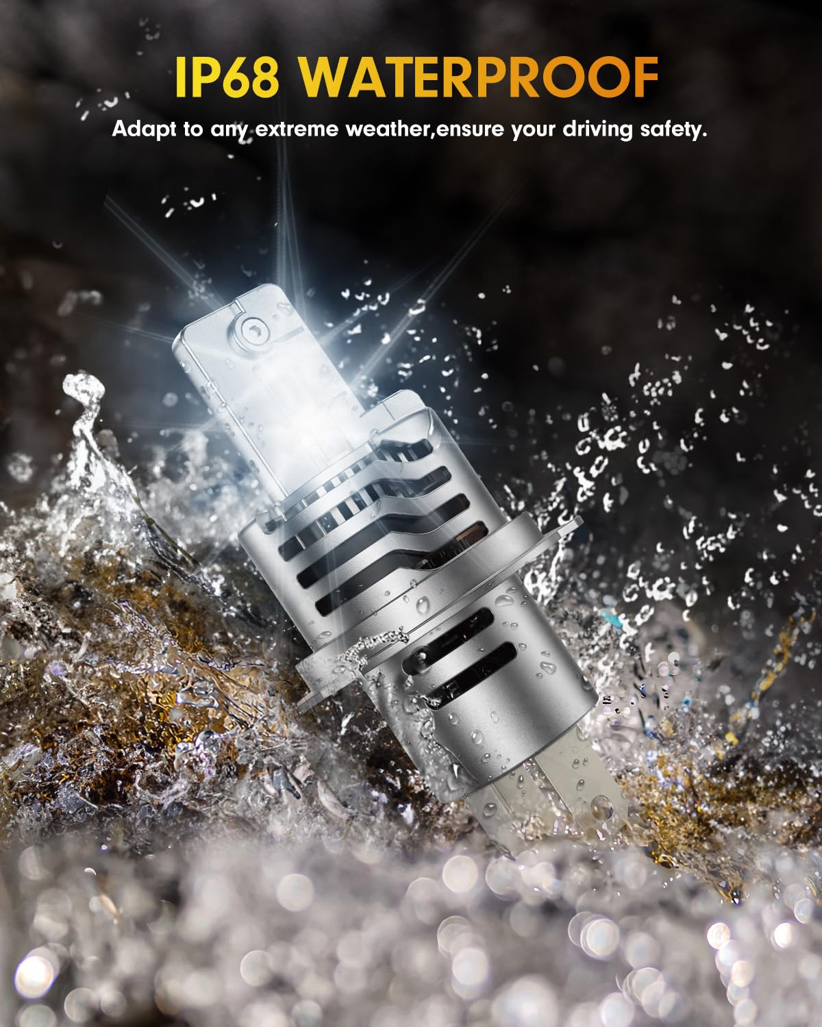 Termitor H4/9003 Bulbs,𝟔𝟎,𝟎𝟎𝟎𝐋𝐌(𝟏,𝟎𝟎𝟎%) 𝟏𝟎𝐗 Brighter 6500K Cool White