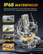 Termitor H11/H9/H8 LED Bulbs, 70,000LM, 1200% Brighter, 6500K (H11 Fog Light)