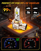 9012 HIR2 LED driving lights upgrade with long lifespan and fan